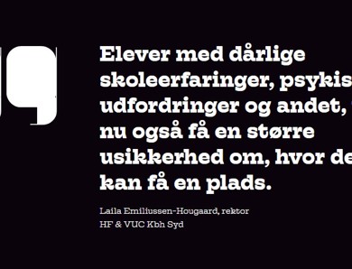 Billede af et citat fra rektor Laila